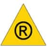 chaussures de sécurité, pictogramme triangle jaune